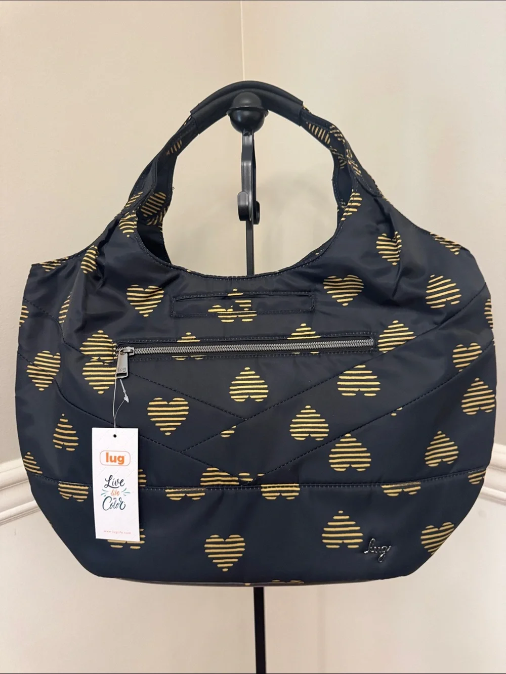 Rare LUG Hearts Gold GondolaSE Hobo Bag